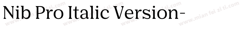 Nib Pro Italic Version字体转换